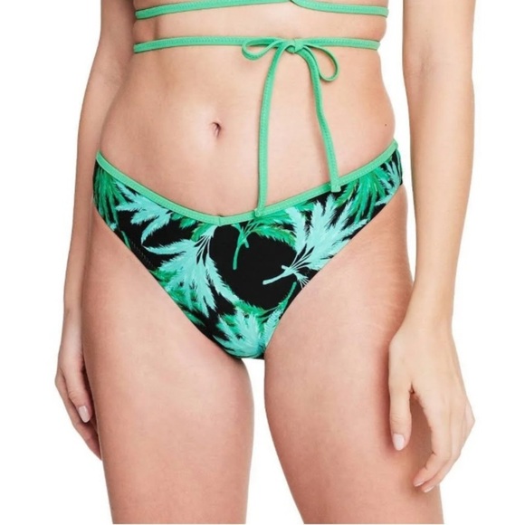 Fe Noel x Target Printed Palm Bikini Bottom Size XL NWT High Leg Cheeky - Picture 1 of 4